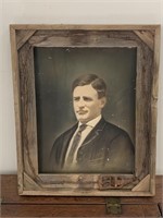 Antique Primitive Fine Framed Portrait