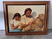 Rare Ernesto Zepeda Native American Oil On Canvas