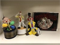 Clown music boxes and more