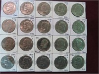 20 IKE DOLLARS VARIOUS DATES & MM