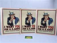 3 Uncle Sam I Want You Posters