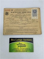 US War Ration Book