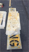 Parking lot stencils