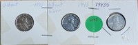1943, 43, 43-S STEEL LINCOLN WHEAT CENTS