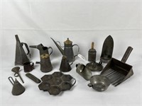Collection of 15 pieces of  Early Tinware