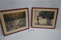 Two Vintage prints by F. Molina Campos