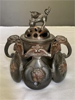 Asian Cast Metal Censer - Non Magnetic, Bronze?