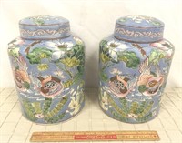 ORIENTAL PORCELAIN COVERED CANNISTERS