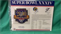Super Bowl XXXIV Patch & Info