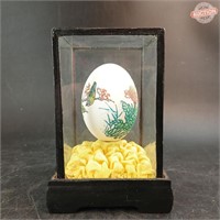 Hand-Painted Egg In Glass Case