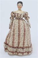 1820-40s Papier-Mache Milliners Doll w/ Comb