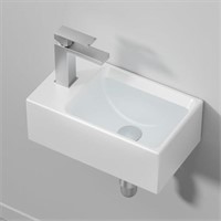 KES BWS100L Small Bathroom Basin Wall Mounted Rect