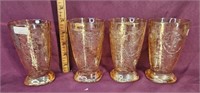 4 Floragold Louisa tumblers