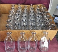 40 antique Fire King baby milk bottles