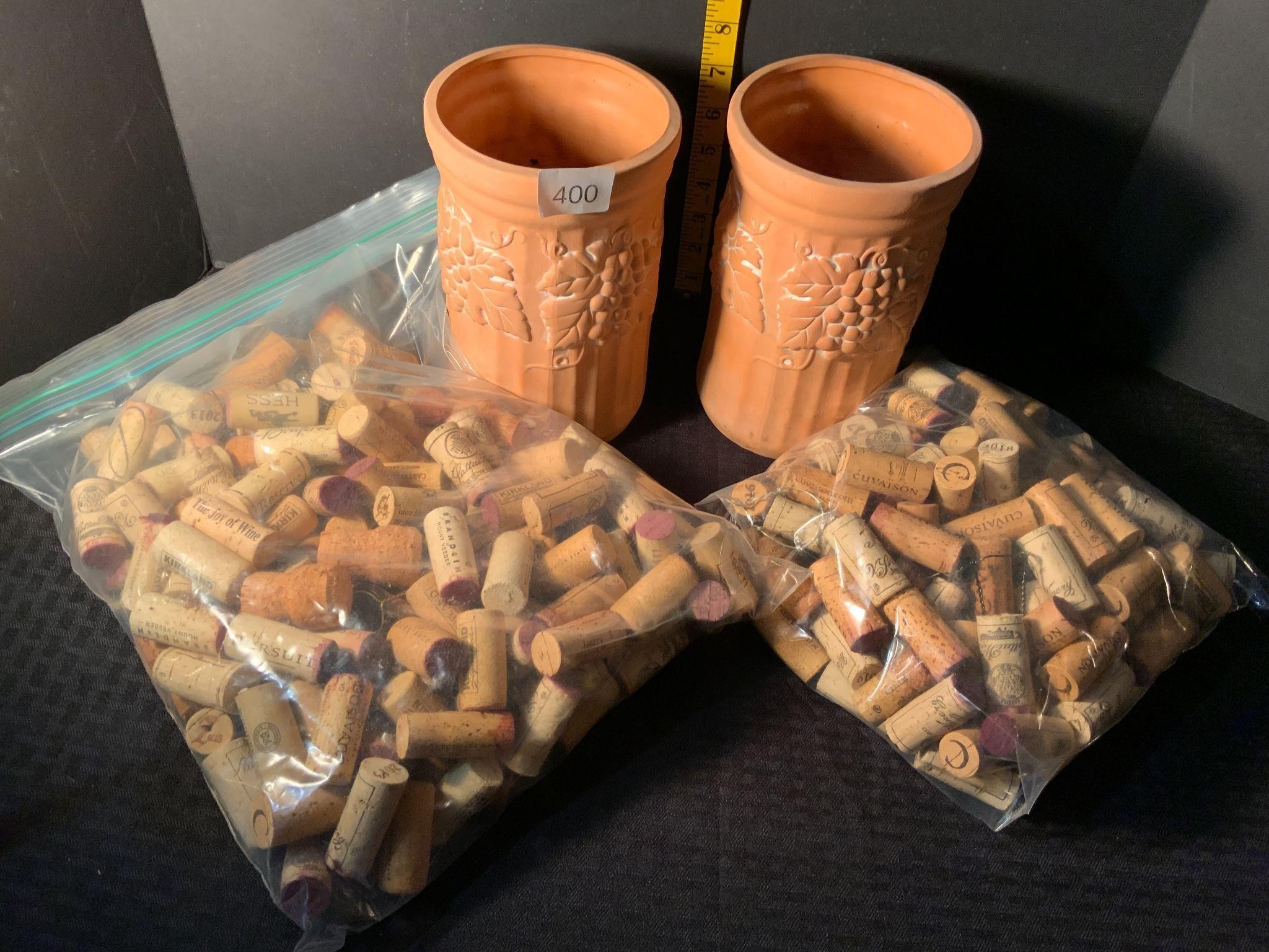 Terra Cotta Wine Chillers & Corks