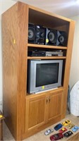 Large Wooden Entertainment Center For TV.