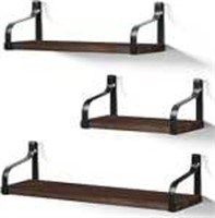 Rustic Wood Wall Shelves Set