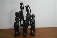 African Carved Wood Figurines