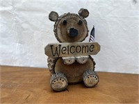 Wooden Bear Welcome Sign