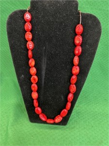 Red stone necklace