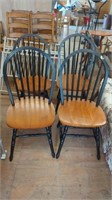 4 BLACK AND WOOD CHAIRS IN GOOD CONDITION