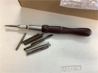 Stanley Yankee screwdriver w/ 10 tips