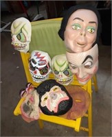 Large group of Halloween mask
