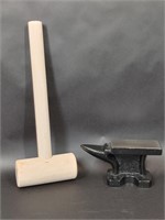 Cast Iron Mini Cutter Anvil & Wooden Mallet