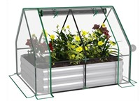 4' x 3' Galvanized Raised Garden Bed with Cover