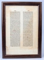 1474 Printed Bible Page Framed Double Sided