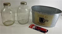 One Gallon Glass Jars & Beer Bucket
