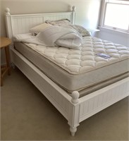 White full size bed