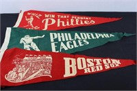 Vintage Pennants (Boston Red Sox, Philadelphia Eag