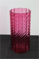 Pink Glass Vase (10" Tall)