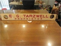 E G. TARZWELL PLASTIC SIGN