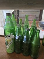 Estate lot of vintage sprite bottles