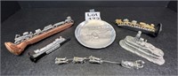 Pewter Lot Transportation Models and Small Plate