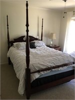 Cherry Pediment Post QUEEN Bed