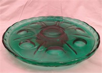 Kein green low footed cake/egg plate