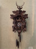 Cuendet Wood German Bavarian Style Cuckoo Clock