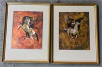 PAIR OF E.FRED ANDERSON FRAMED HORSE PRINTS