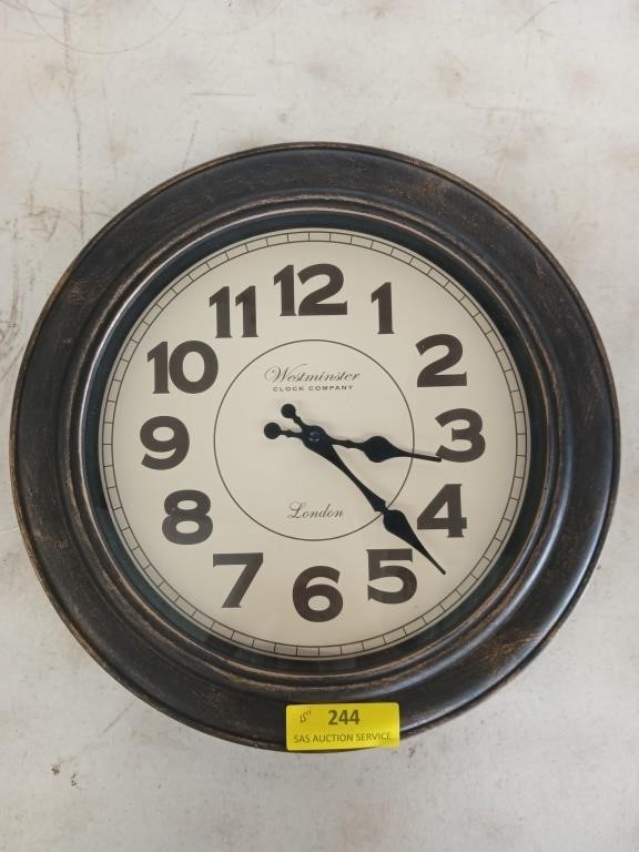 Westminster clock company 15" wall clock