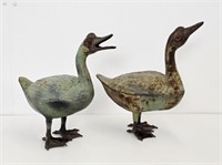 CAST METAL DUCKS - 15" X 12.5" X 7"