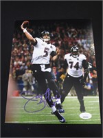 RAVENS JOE FLACCO SIGNED 8X10 PHOTO JSA COA