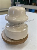 VINTAGE White Ceramic Porcelain Glass Insulator-