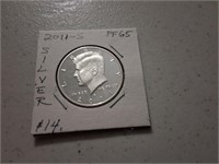 2011 S Kennedy silver half dollar