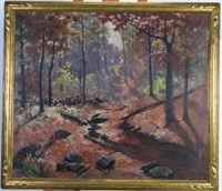 Ruthven H Byrum 26x30 O/C Autumn Brook