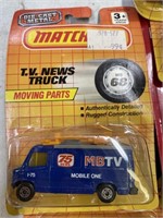 Matchbox die-cast metal t.v. news truck