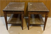 Pair of VTG end tables. Fair condition 18x28x21