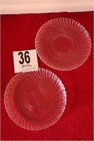 (2) Swirl Glass Plates (Rm 1)